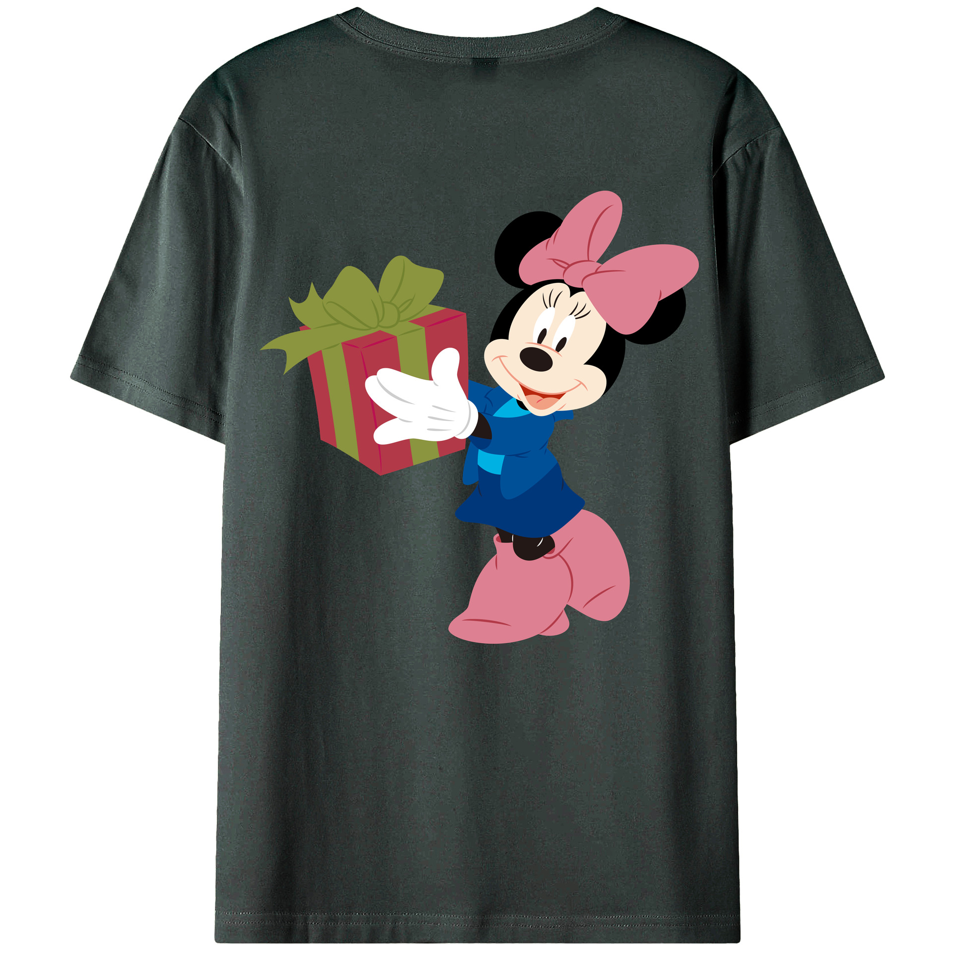 ミッキーマウス Mickey Mouse 綿100％ メンズ半袖Tシャツ（バックプリント） 通気性